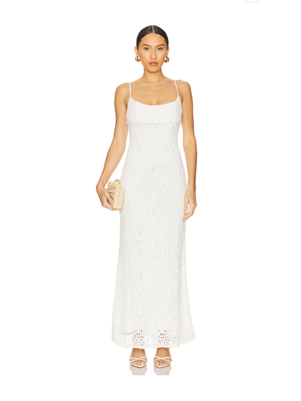 Bardot Adoni Fan Lace Midi Slipdress